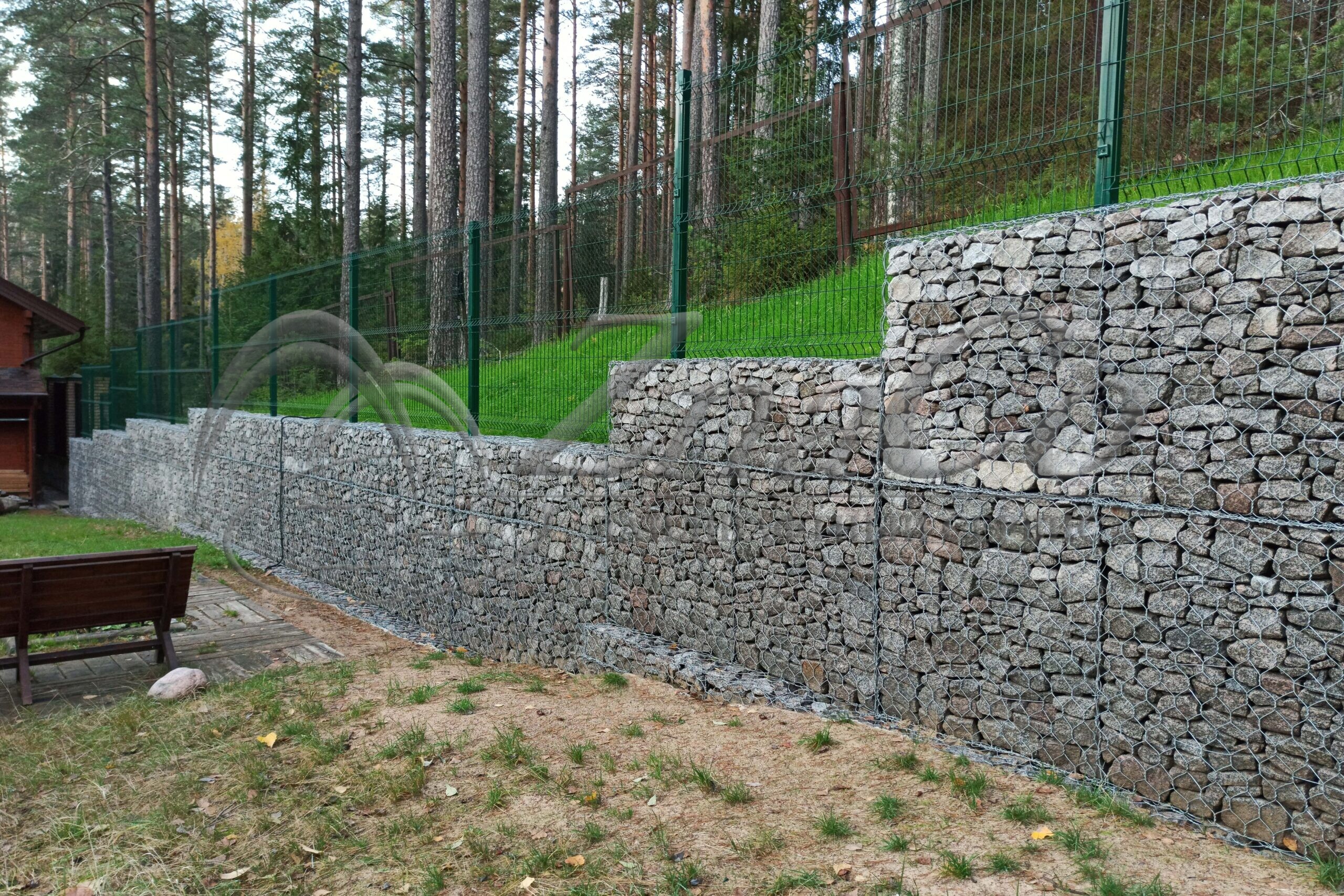 Подпорная стена из габионов ЗнаКо _292